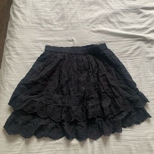 Gap black eyelet skirt